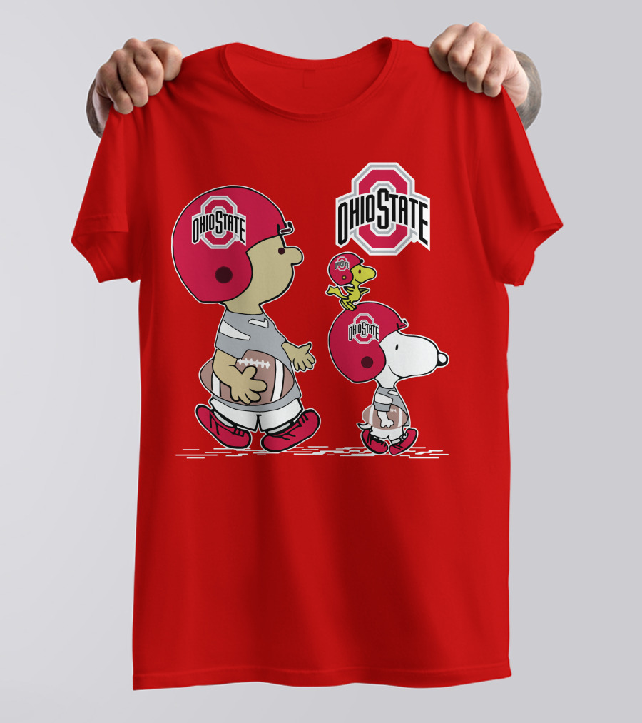 Ohio State Football Snoopy And Woodstock Peanuts Sports Gear T-Shirt
