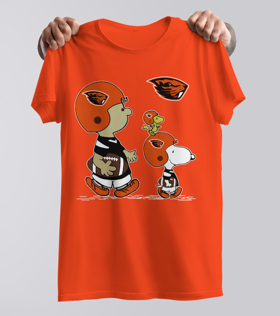Oregon State Beavers Football Snoopy Woodstock Peanuts Charlie Brown T-Shirt