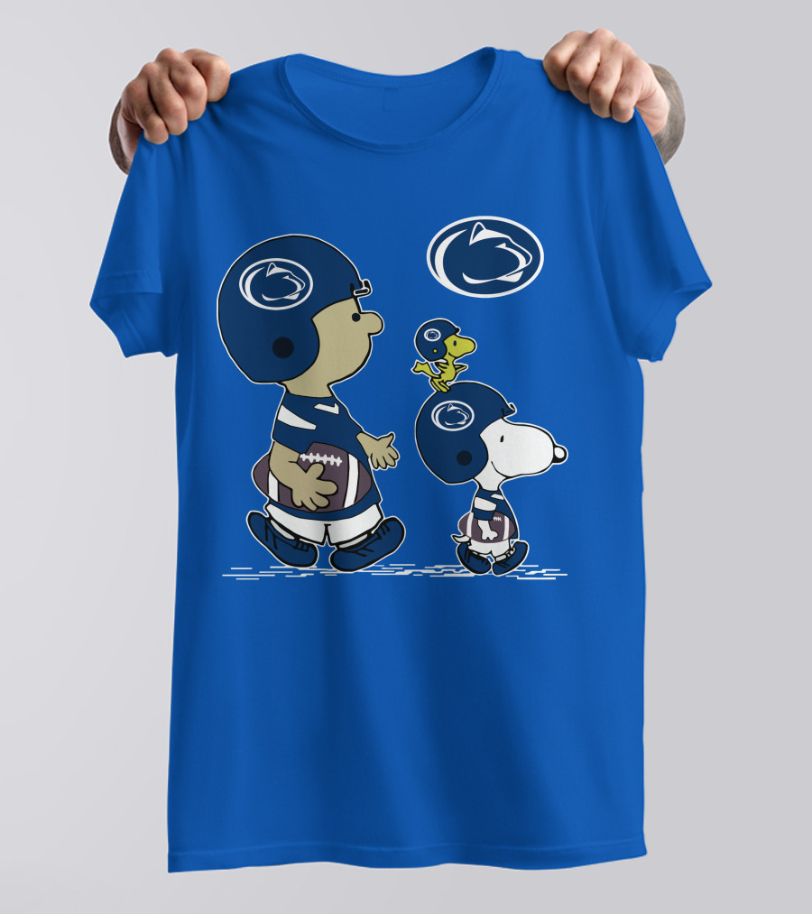 Penn State Snoopy Charlie Brown Woodstock Football T-Shirt