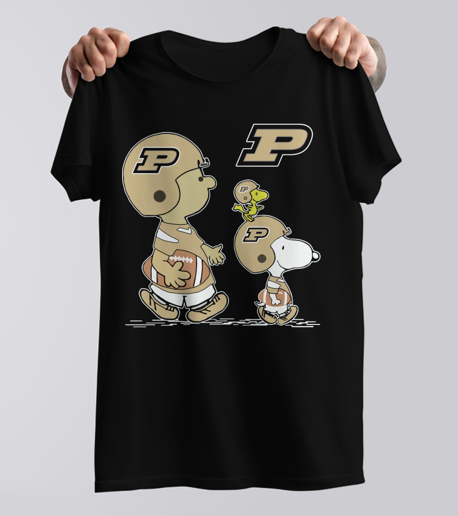 Purdue Football Snoopy And Woodstock Peanuts Collaboration T-Shirt
