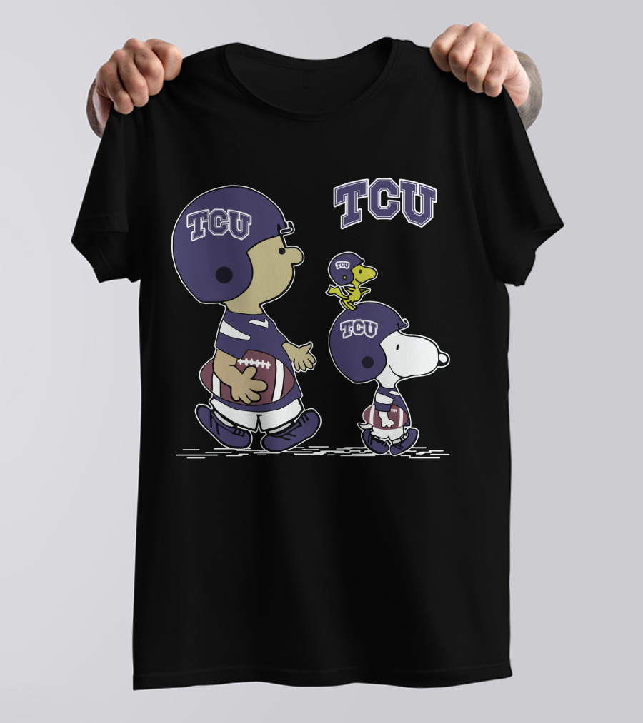 Tcu Peanuts Snoopy Woodstock Football Texas Team T-Shirt