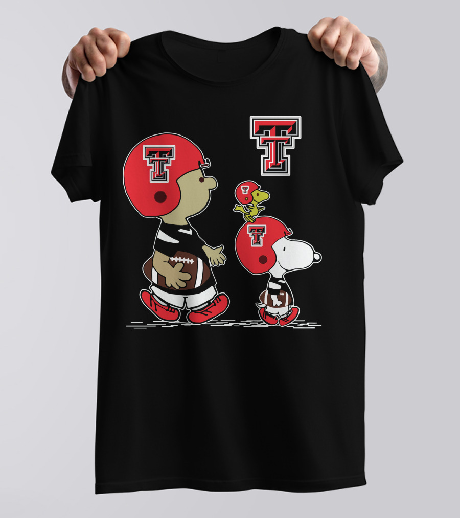 Texas Tech Peanuts Football Snoopy And Woodstock T-Shirt