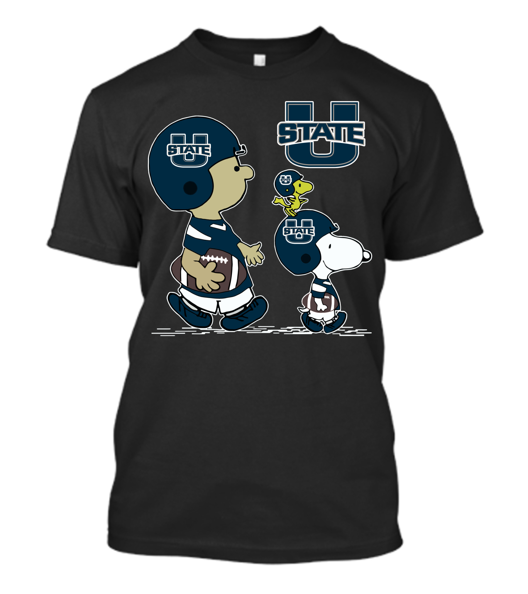 Utah State Snoopy Football Peanuts Characters T-Shirt