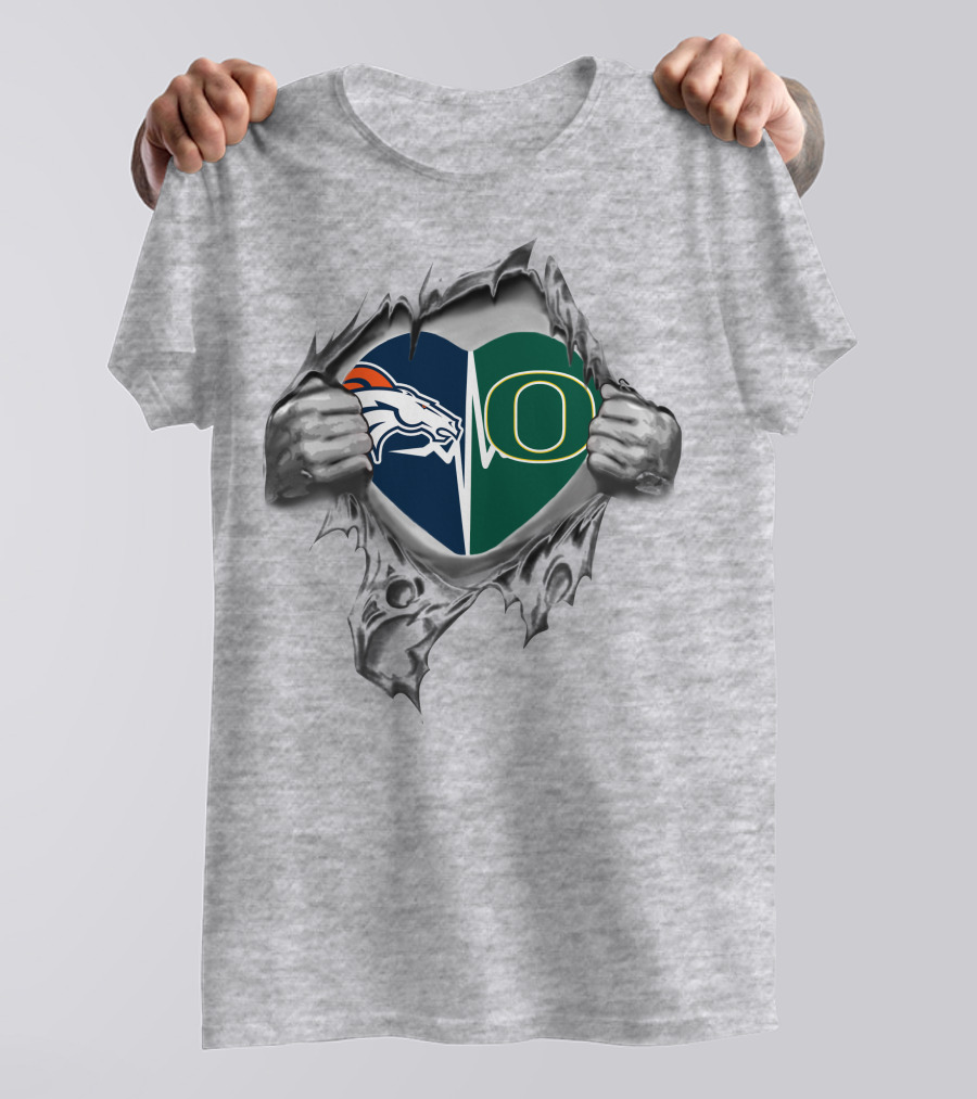 Broncos Ducks Heart Logo It's In My Heart T-Shirt