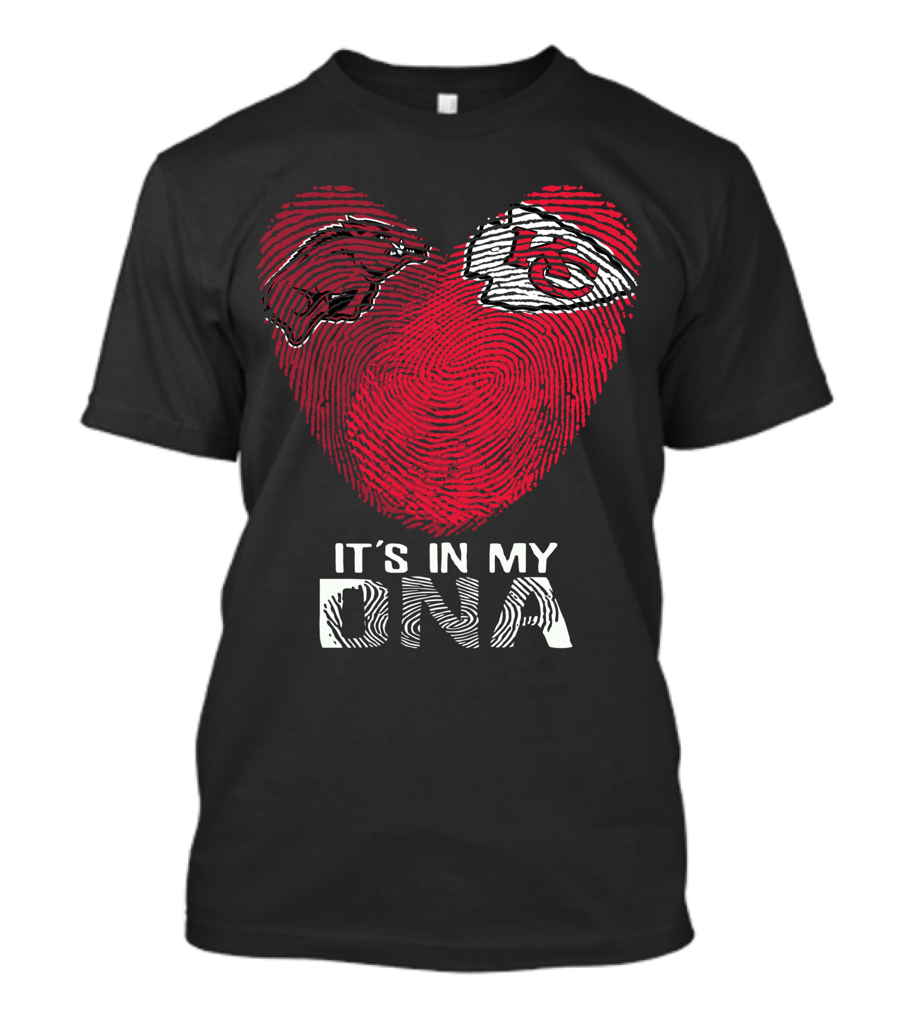 Arkansas Razorbacks And Kansas City Chiefs Heart It's In My DNA T-Shirt
