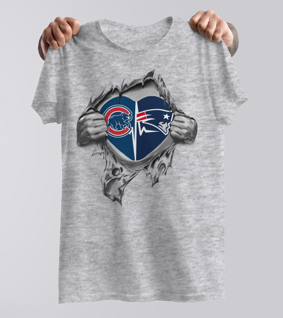 Cubs Patriots Heart Tear Revealed T-Shirt