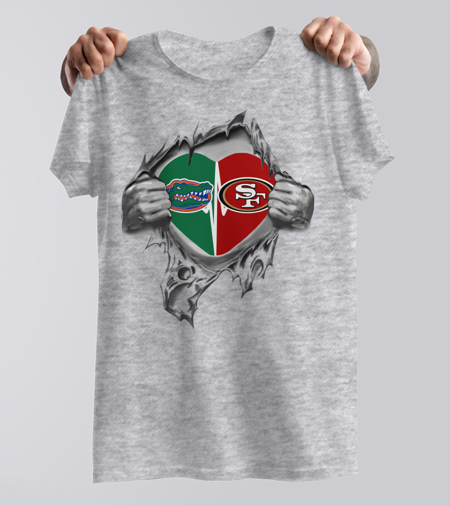 49ers Sf Football Heart Gators Logo Fandom T-Shirt