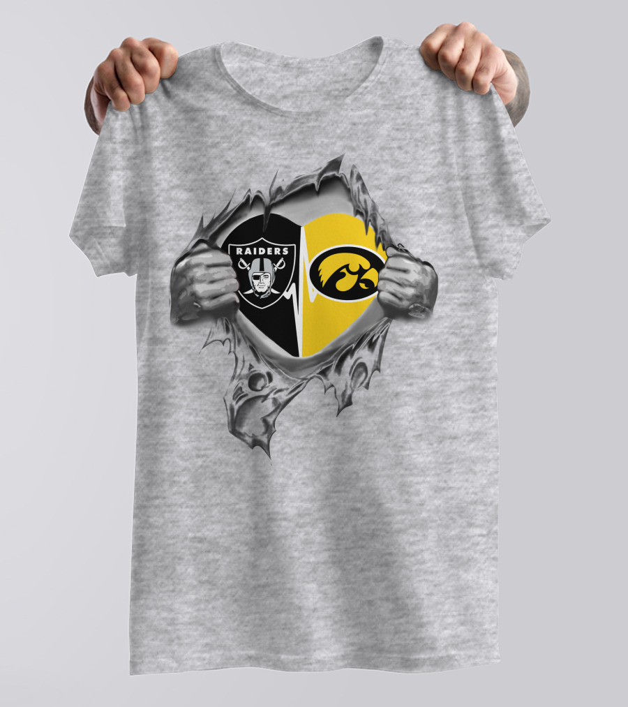 Raiders Hawkeyes It's In My Heart Hands Tearing T-Shirt