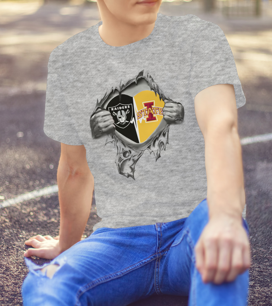 Raiders Iowa State Cyclones In My Heart Icons And Loyalty Fusion T-Shirt