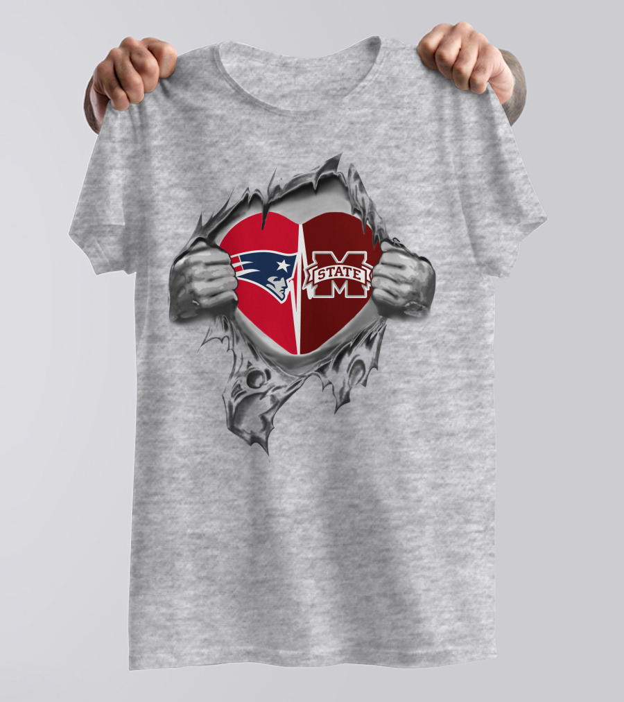 Patriots State Heart Combined Loyalty Icons T-Shirt