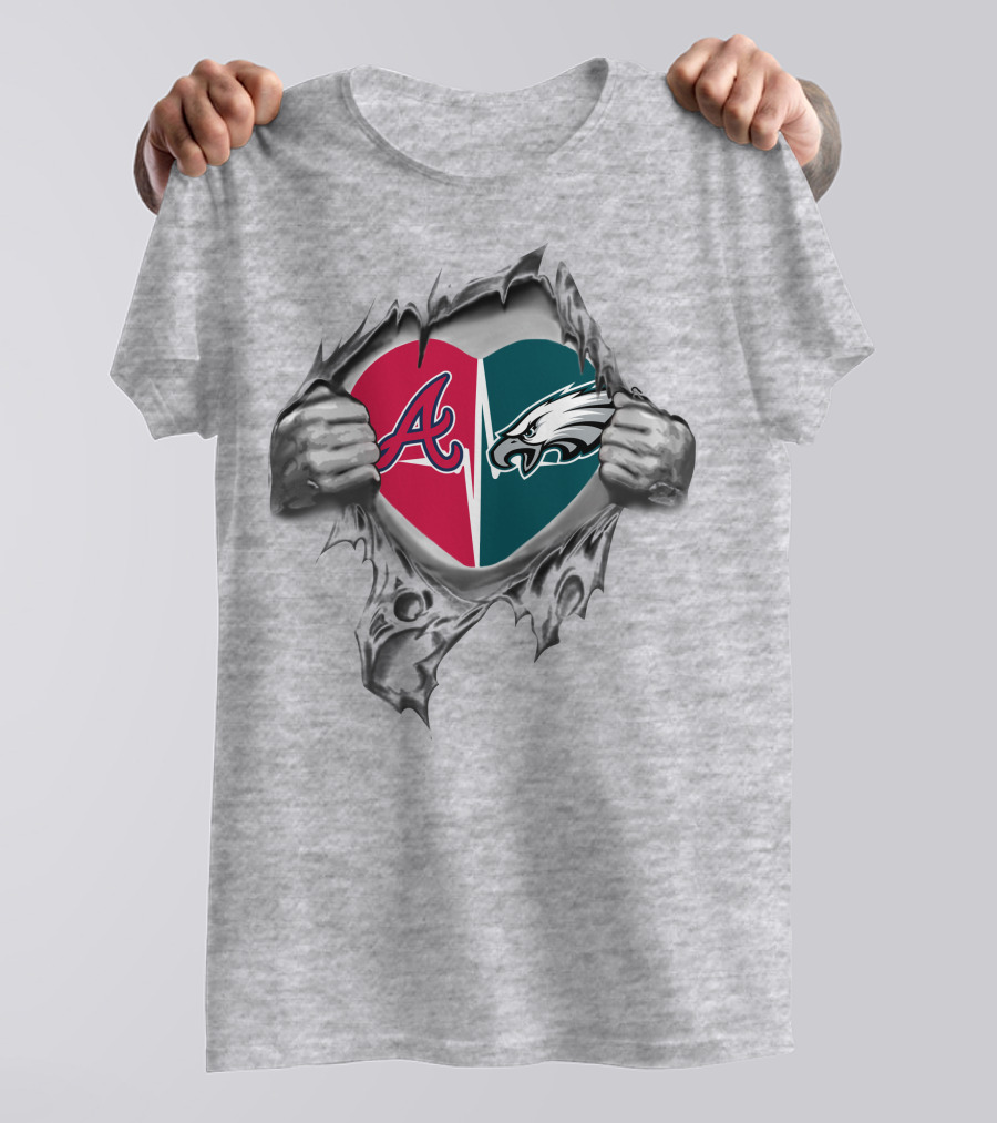 Eagles Braves Heart T-Shirt