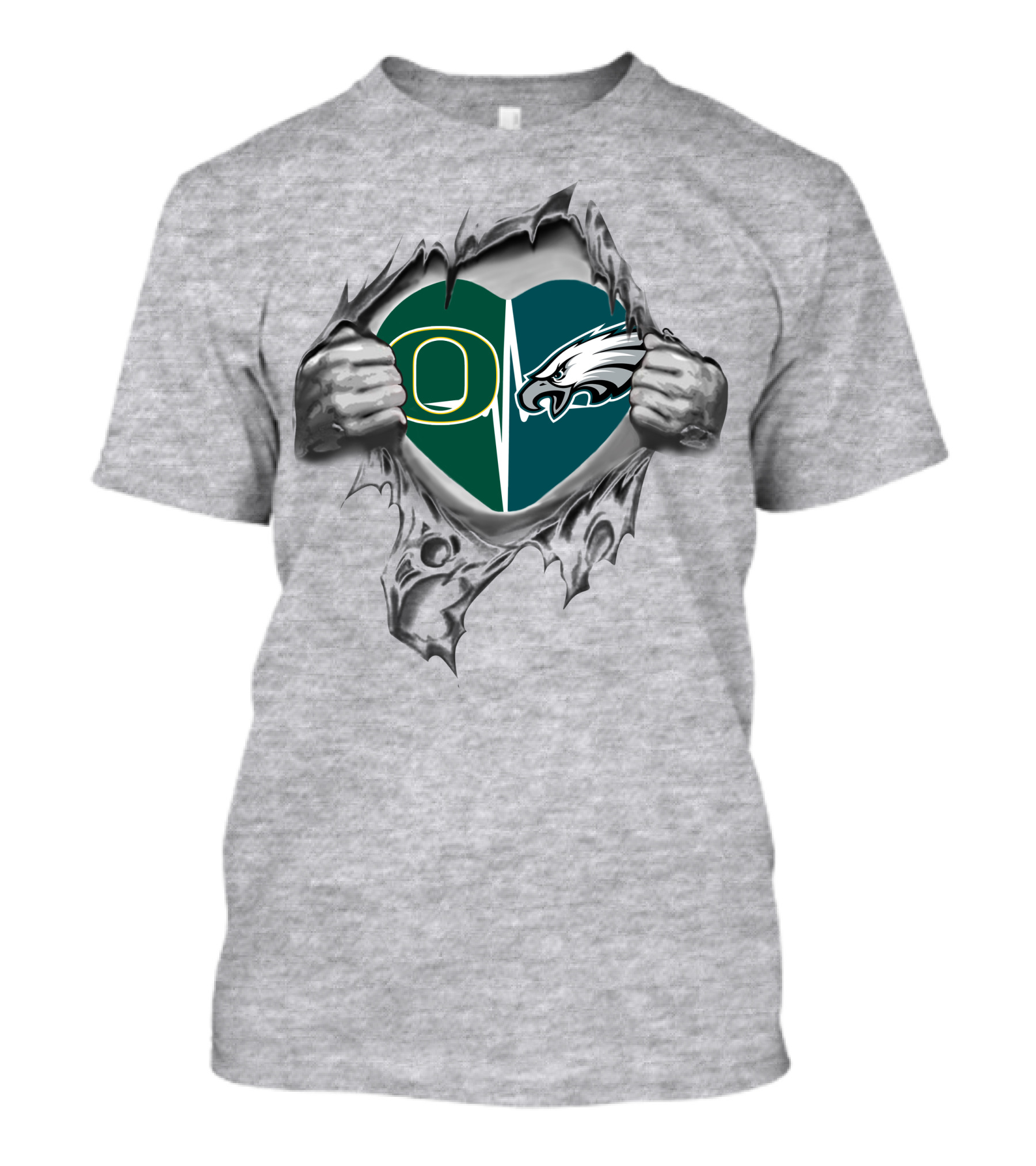 Eagles Ducks Heart Logo Fan Passion T-Shirt