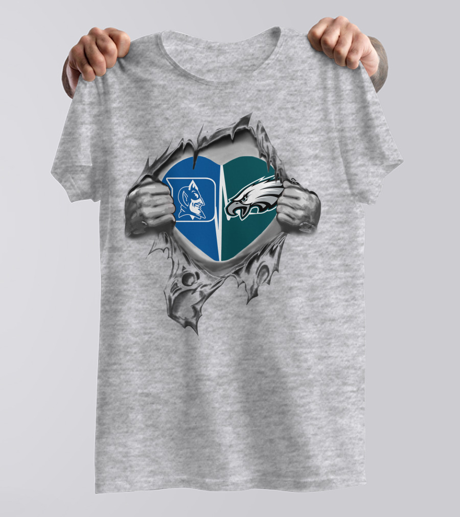 Eagles Duke Heart Logo Rip T-Shirt
