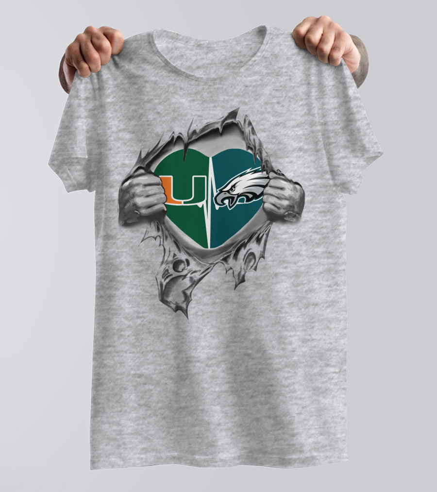 Eagles Hurricanes Heartbeat Loyalty T-Shirt