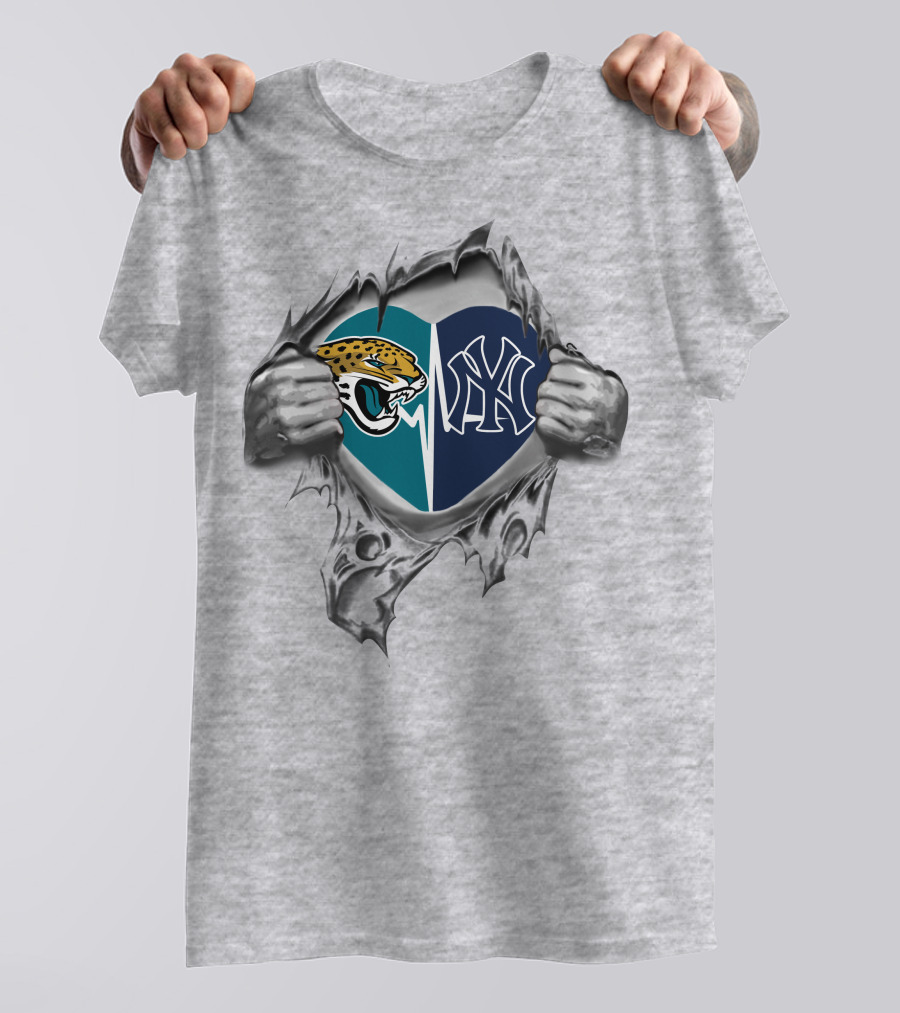 Jaguars Yankees Heartsplit Passion T-Shirt