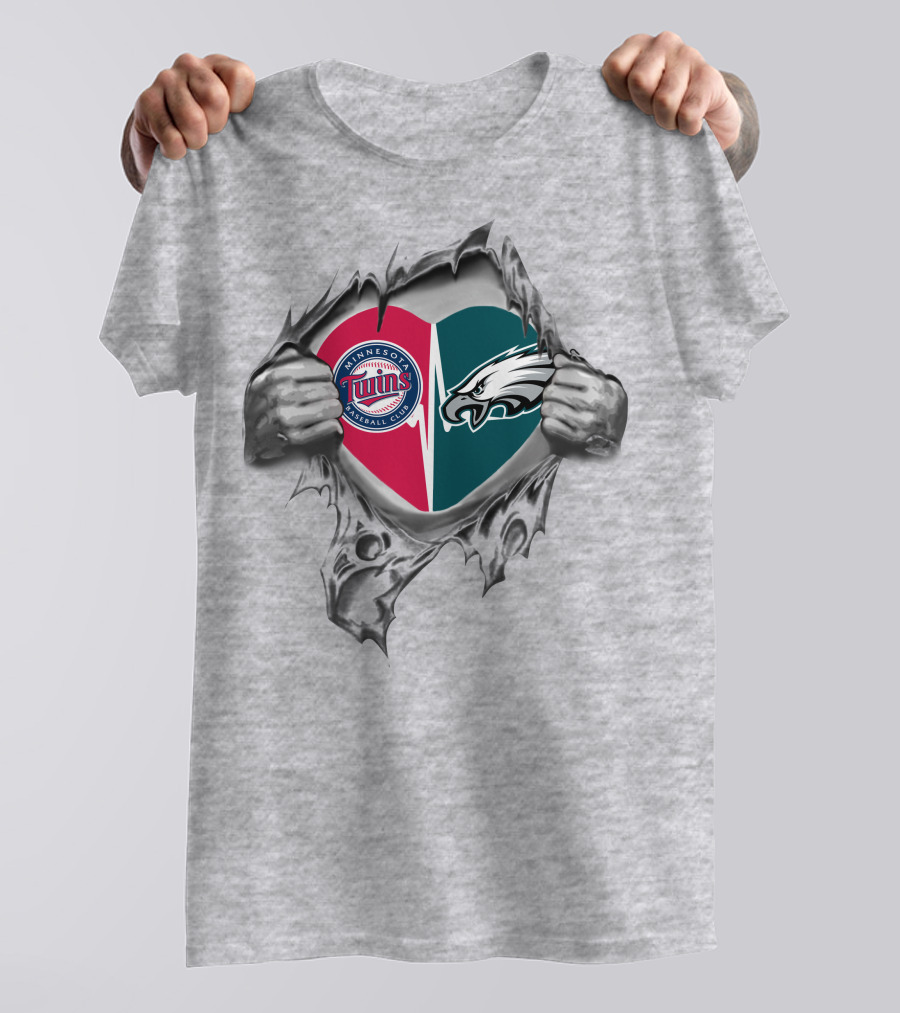 Minnesota Twins Philadelphia Eagles It's In My Heart T-Shirt