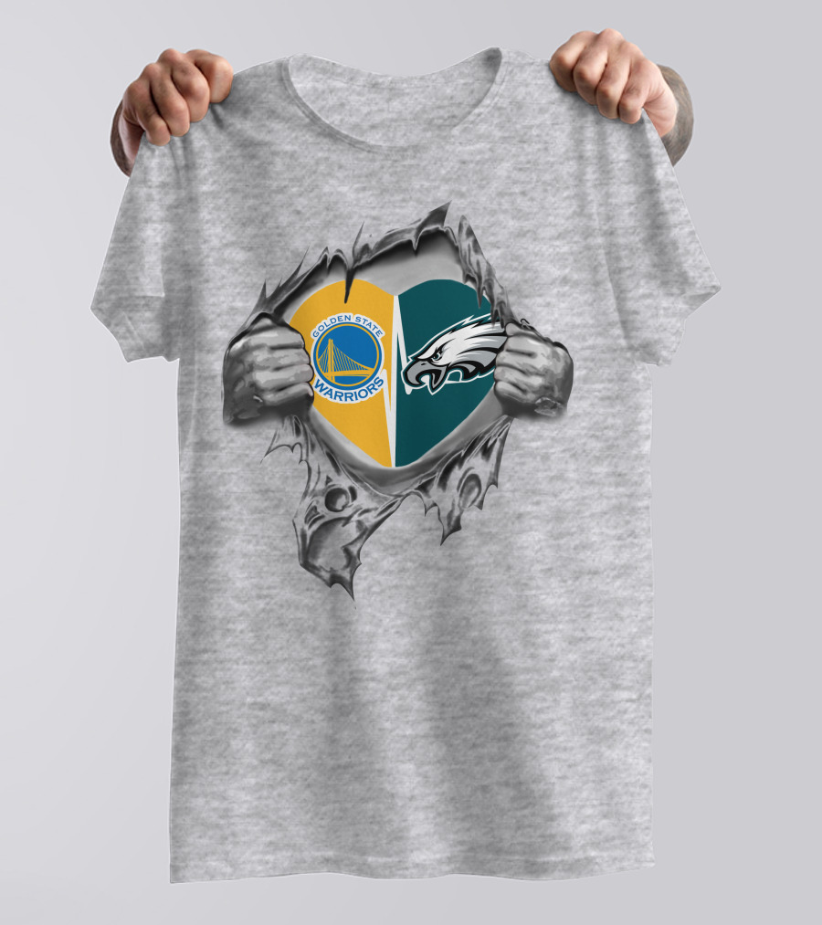 Golden State Warriors Philadelphia Eagles It's In My Heart T-Shirt