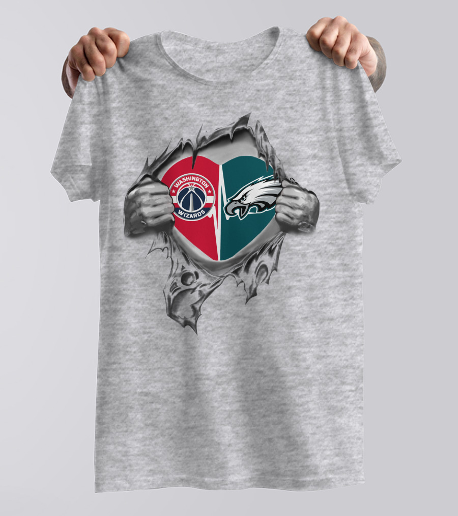 Washington Wizards Philadelphia Eagles It's In My Heart T-Shirt