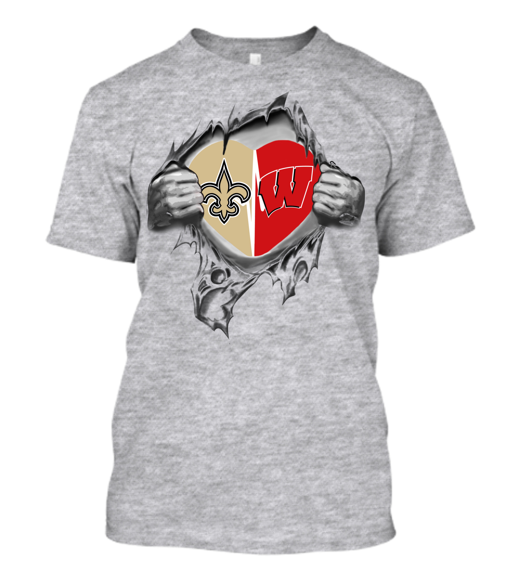 Saints Wisconsin Badgers Heart Saints Badgers It's In My Heart T-Shirt