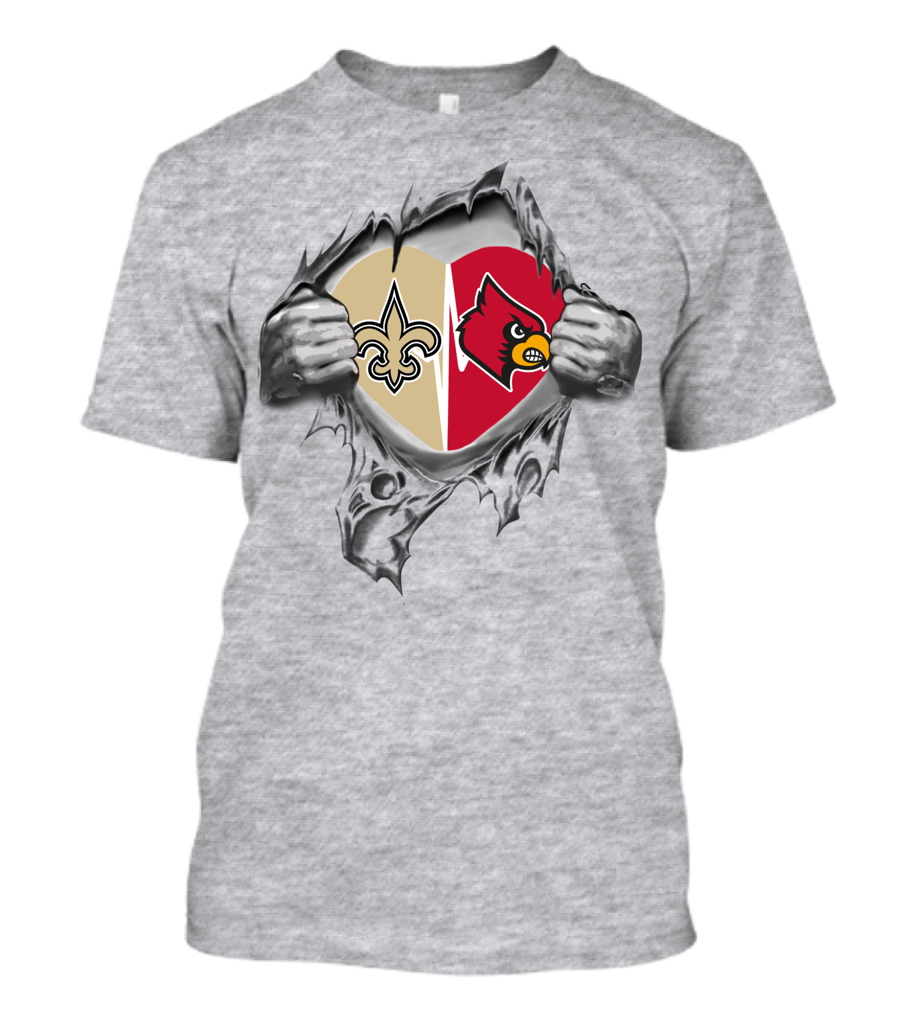 Saints Cardinals Heart T-Shirt