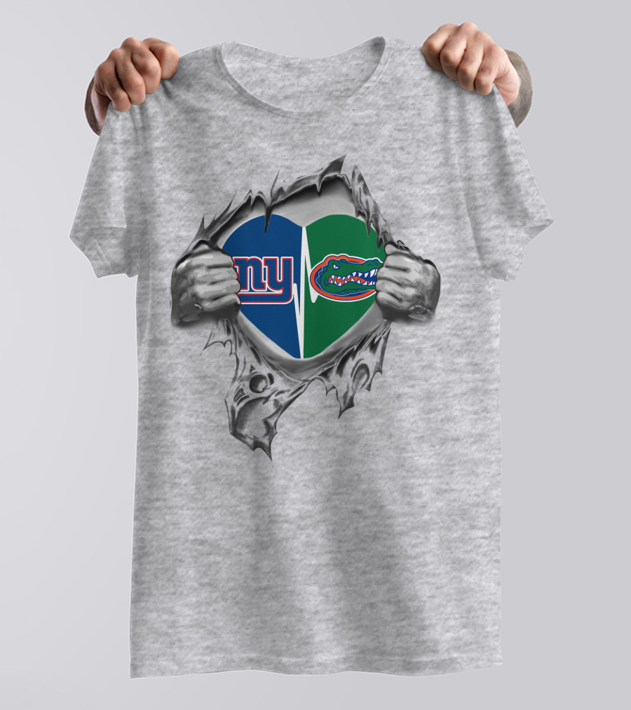 Giants Gators Heartbeat Fan Spirit T-Shirt