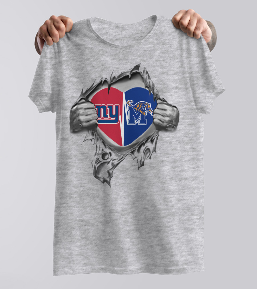 Giants Ny Memphis Tigers It's In My Heart T-Shirt
