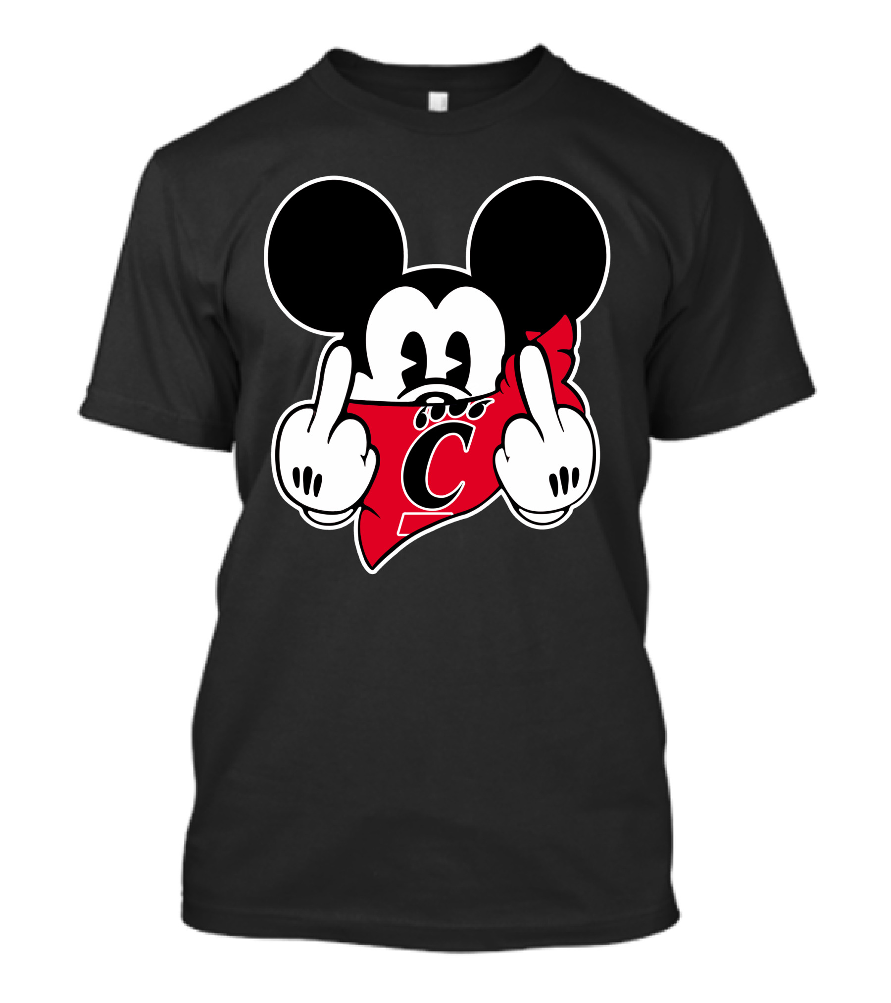 Cincinnati Bearcats Mickey Gesture Rebel Fan T-Shirt