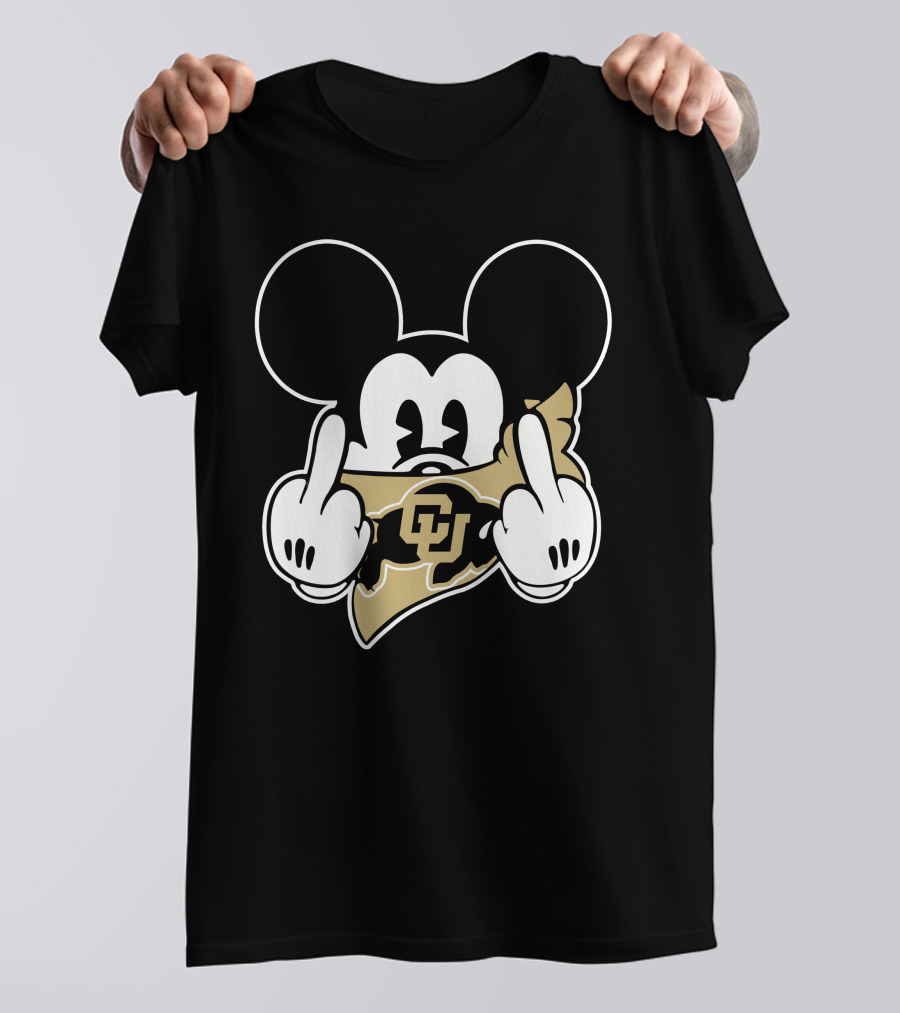 Colorado Buffaloes Mickey Middle Finger T-Shirt
