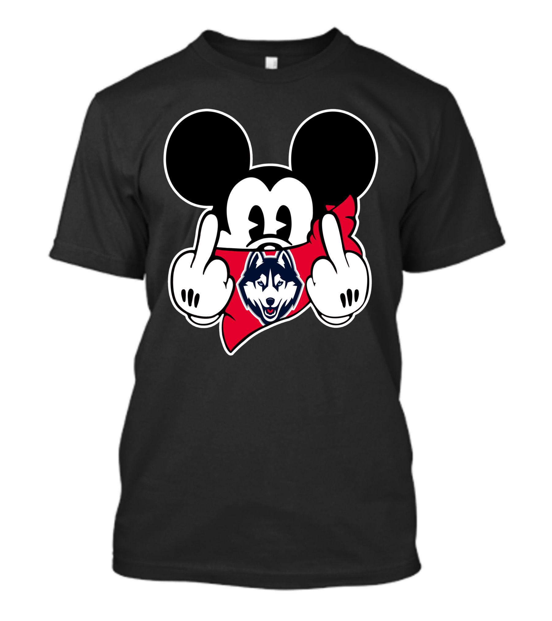 Connecticut Huskies Mickey Mouse Sports Fan T-Shirt