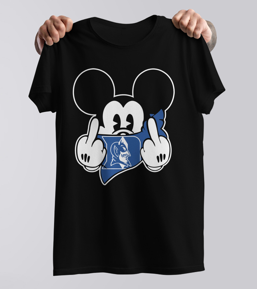 Duke Blue Devils Mickey Middle Finger T-Shirt