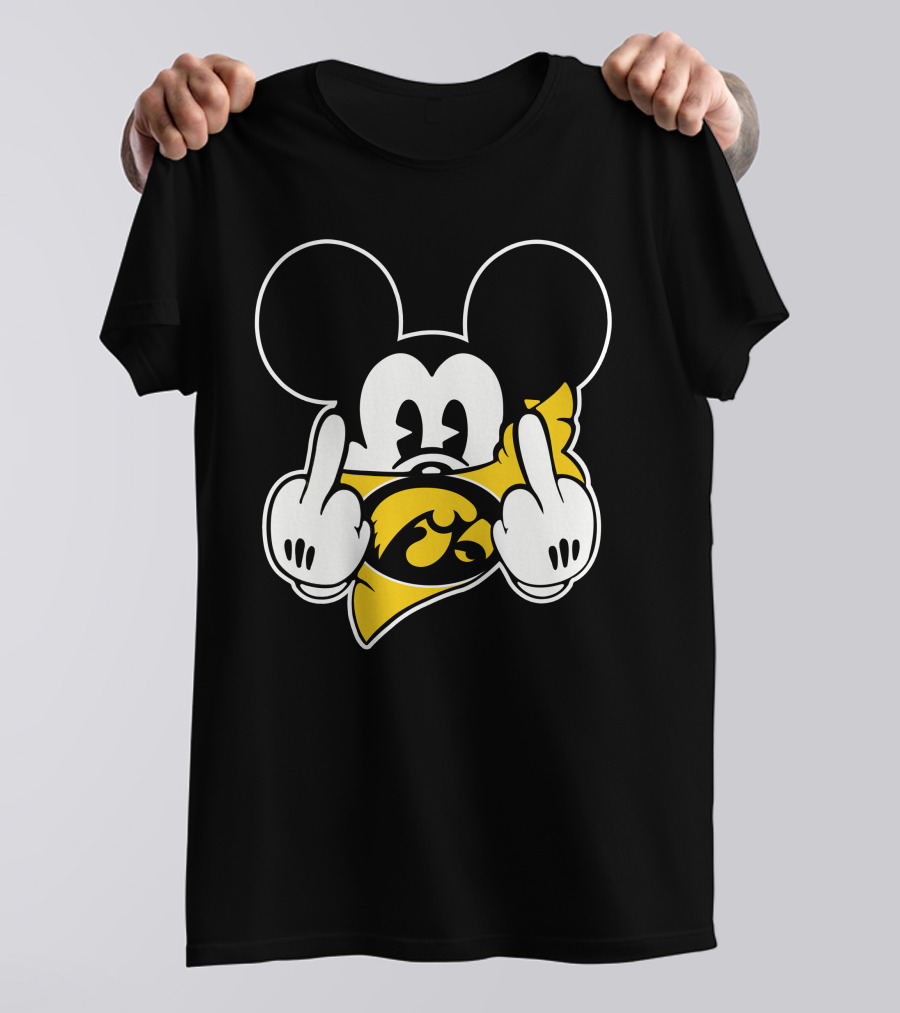 Iowa Hawkeyes Mickey Mouse Logo Fusion T-Shirt
