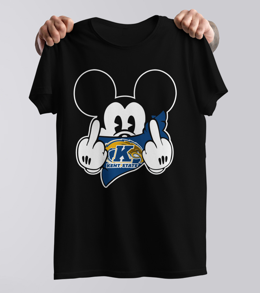 Kent State Golden Flashes Mickey Middle Finger T-Shirt
