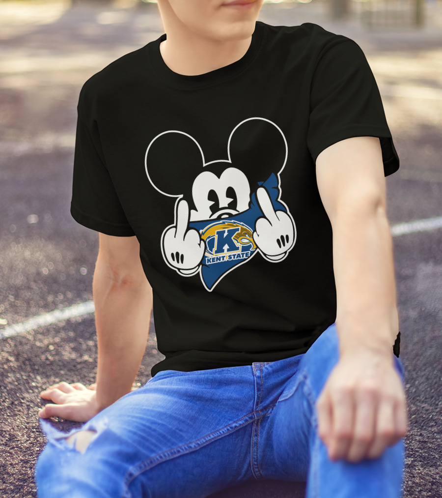 Kent State Golden Flashes Mickey Middle Finger T-Shirt