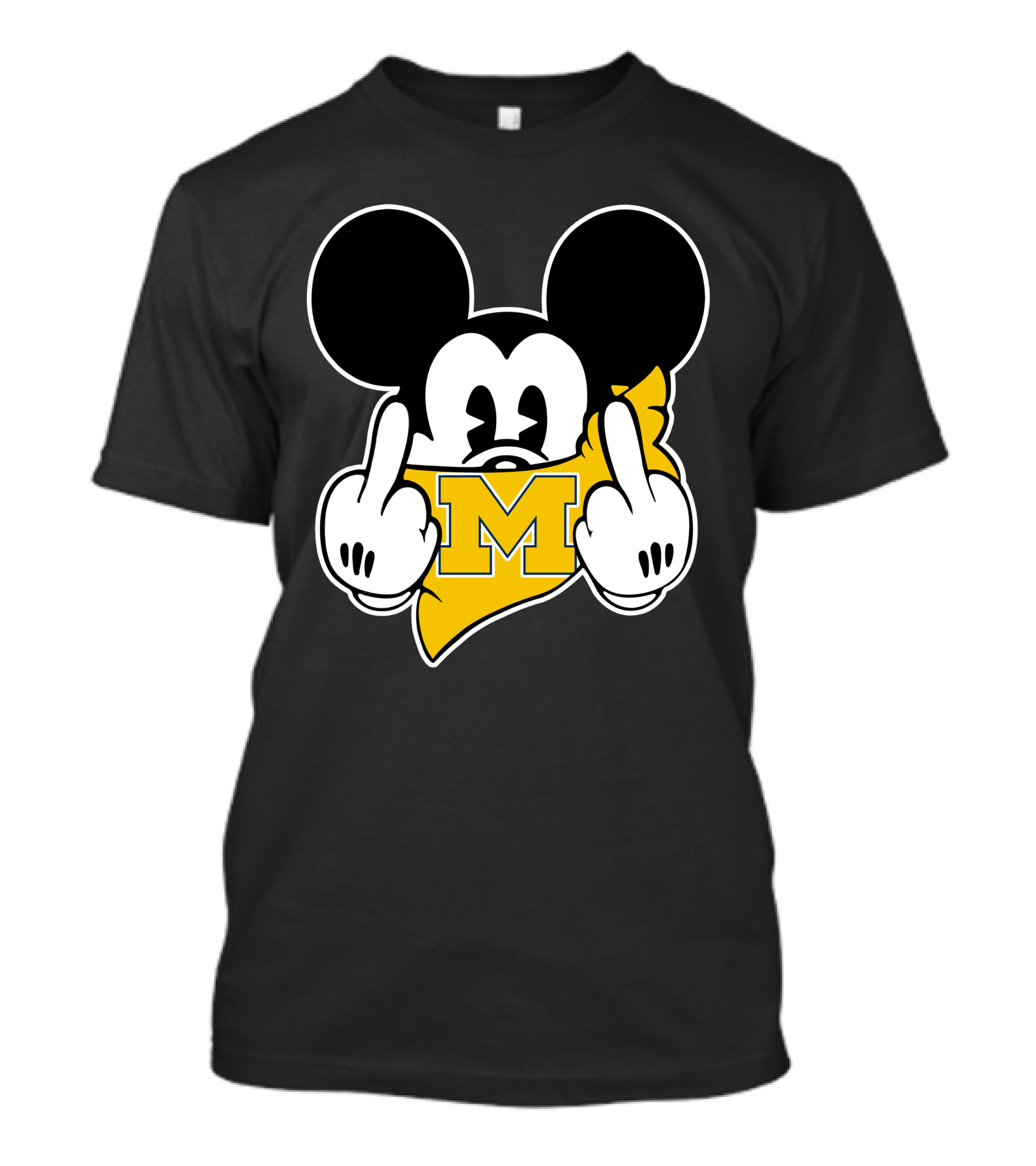 Michigan Wolverines Middle Finger Mickey T-Shirt