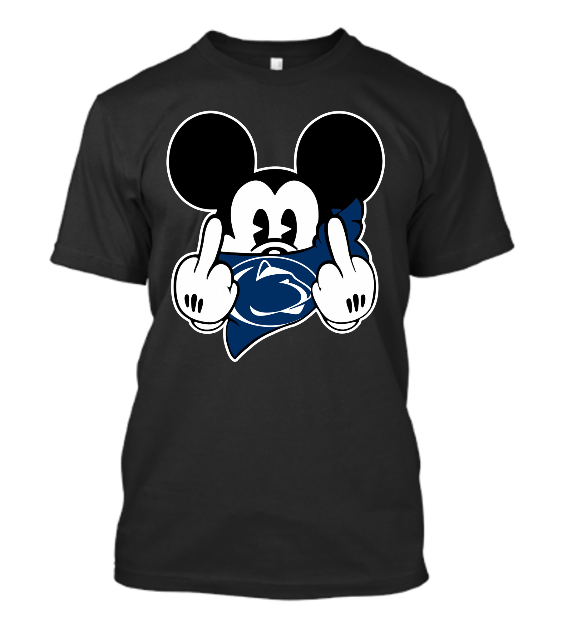 Penn State Nittany Lions Mickey Mouse Middle Finger Bandana T-Shirt