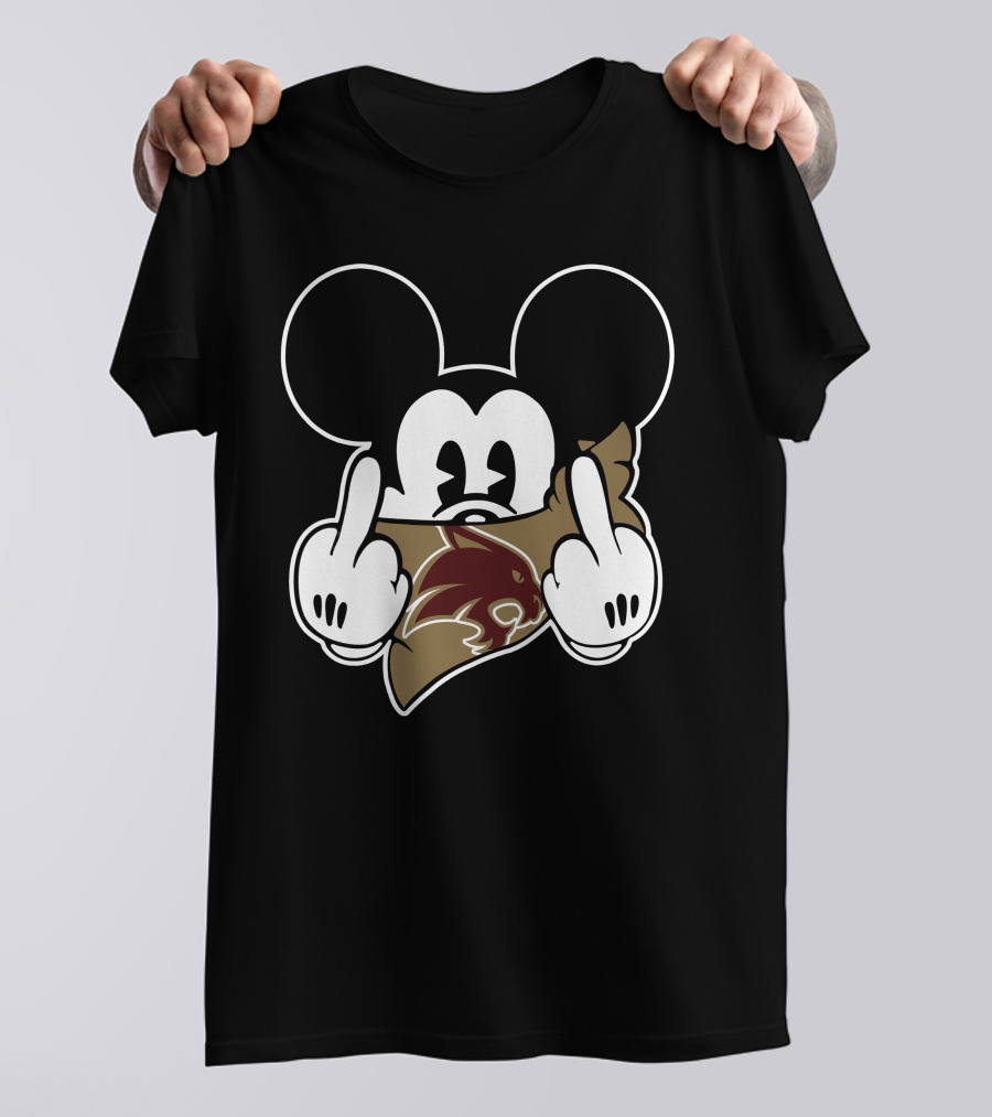 Texas State Bobcats Mickey Middle Finger T-Shirt