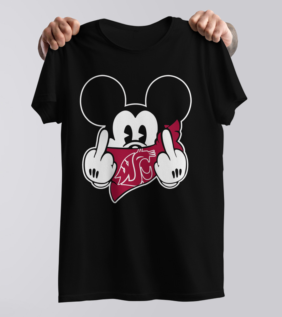 Washington State Cougars WSU Mickey Mouse T-Shirt