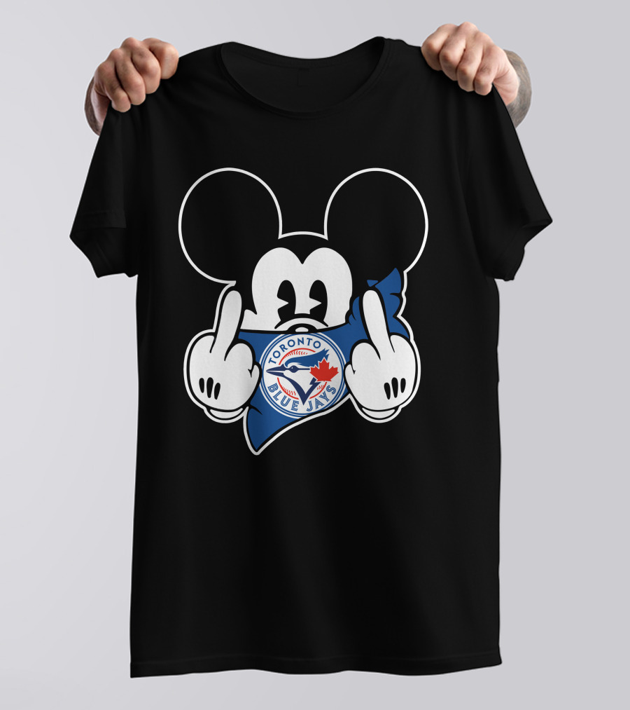 Toronto Blue Jays Mickey Mouse Middle Finger T-Shirt
