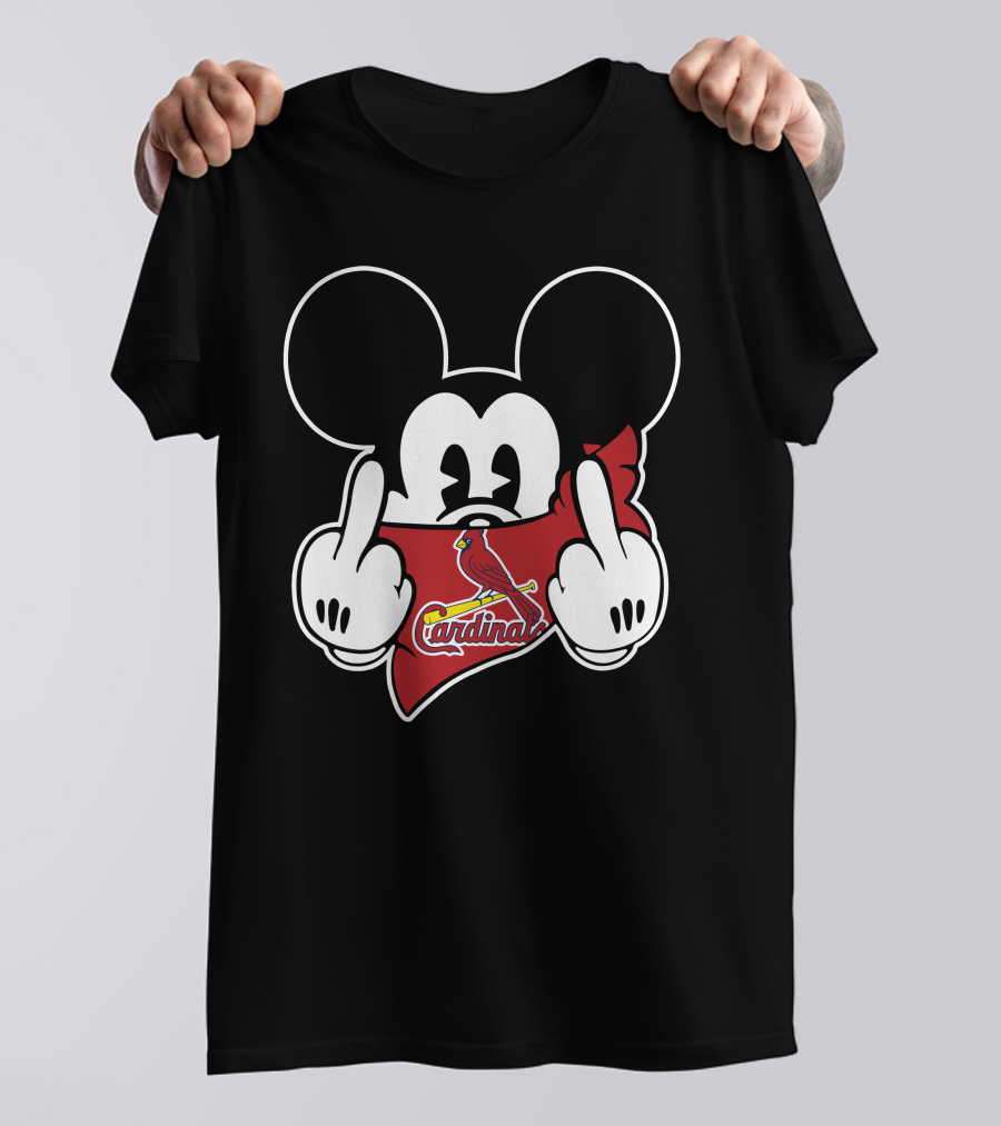 Cardinals Bandana Mickey Mouse Gesture T-Shirt