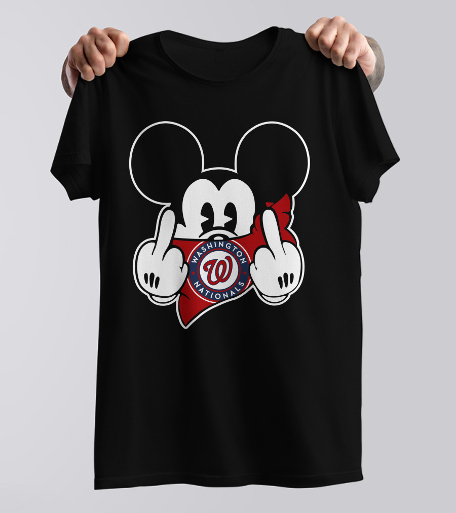 Washington Nationals Mickey Middle Finger T-Shirt