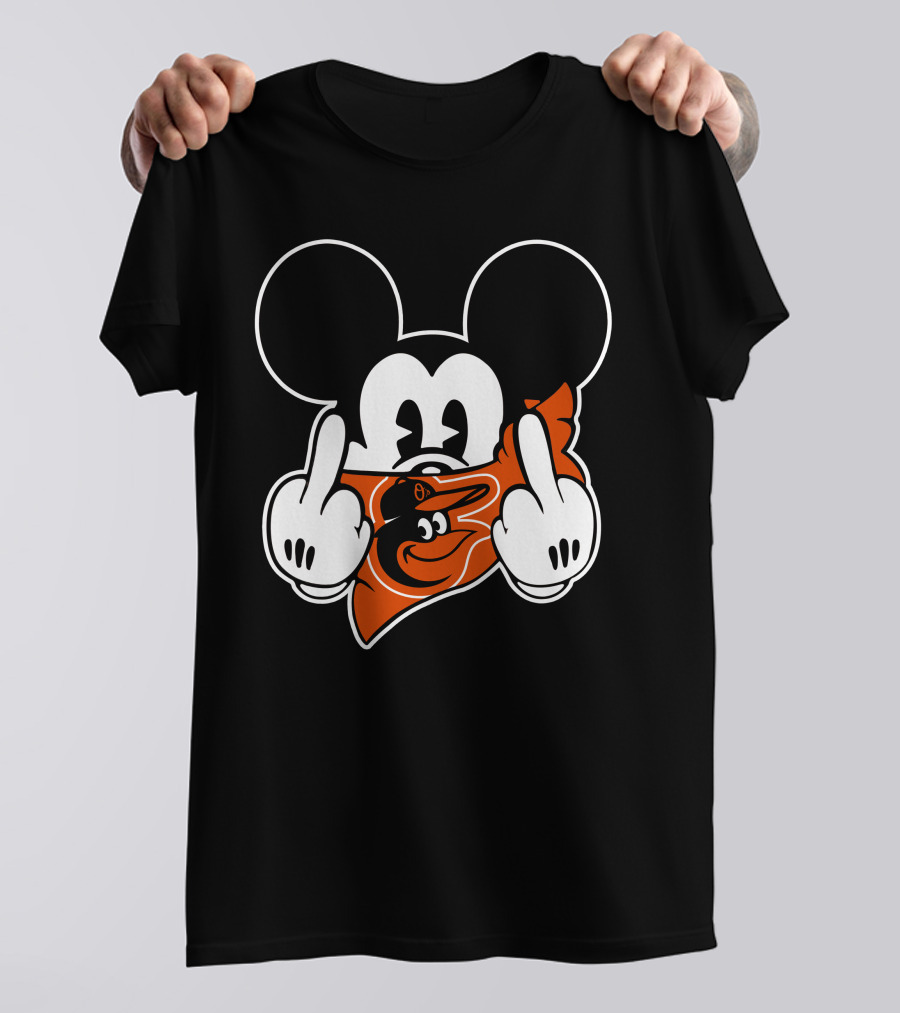 Orioles Mickey Middle Finger Bandana T-Shirt