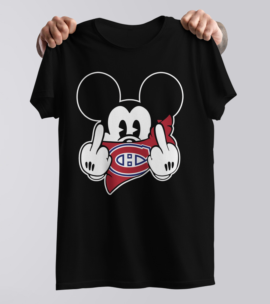 Montreal Canadiens Mickey Mouse Middle Finger T-Shirt