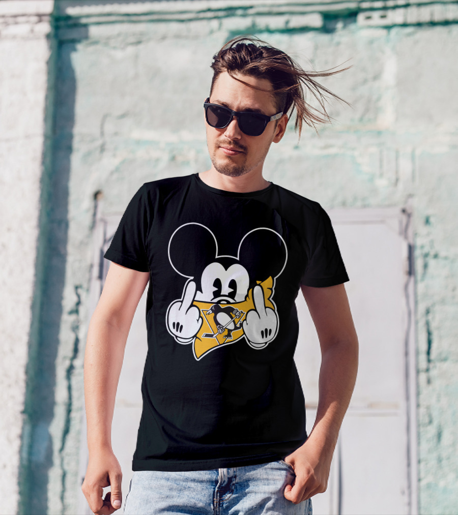 Pittsburgh Penguins Mickey Middle Finger T-Shirt