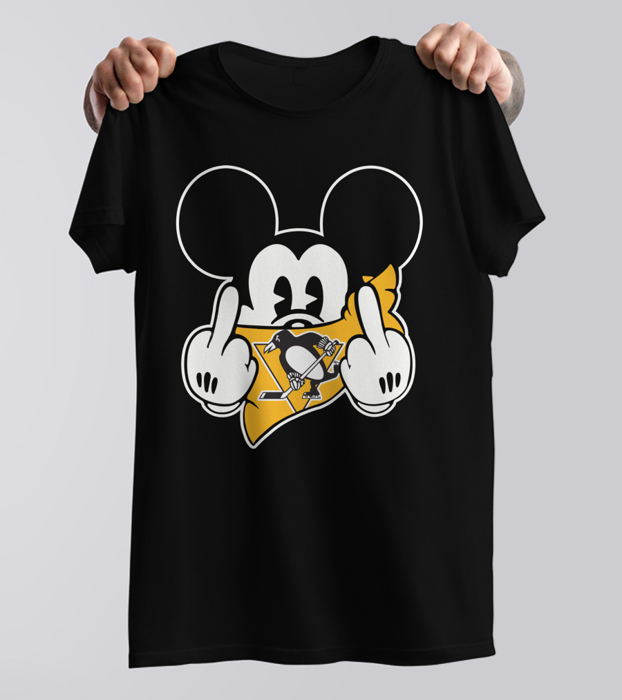 Pittsburgh Penguins Mickey Middle Finger T-Shirt