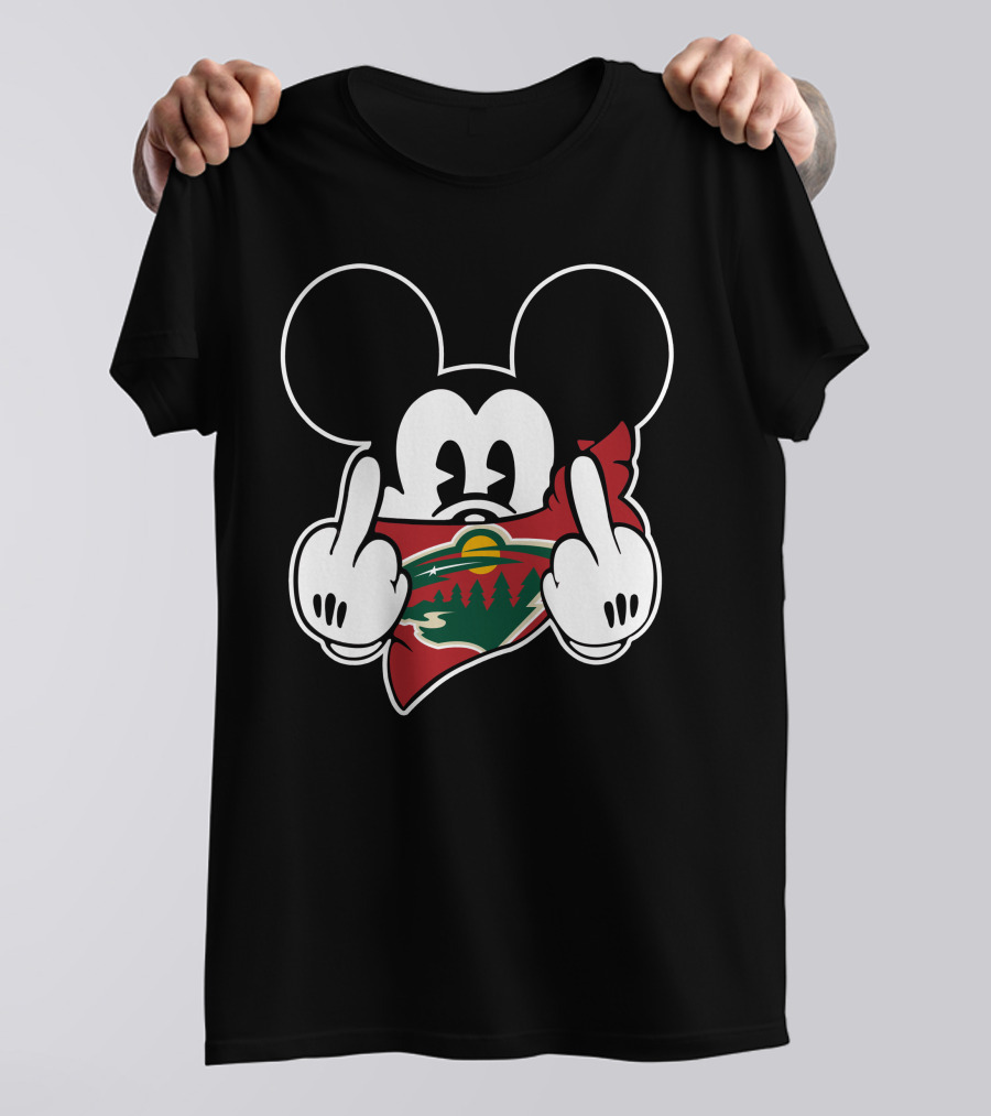 Wild Mickey Minnesota Hockey Fan T-Shirt