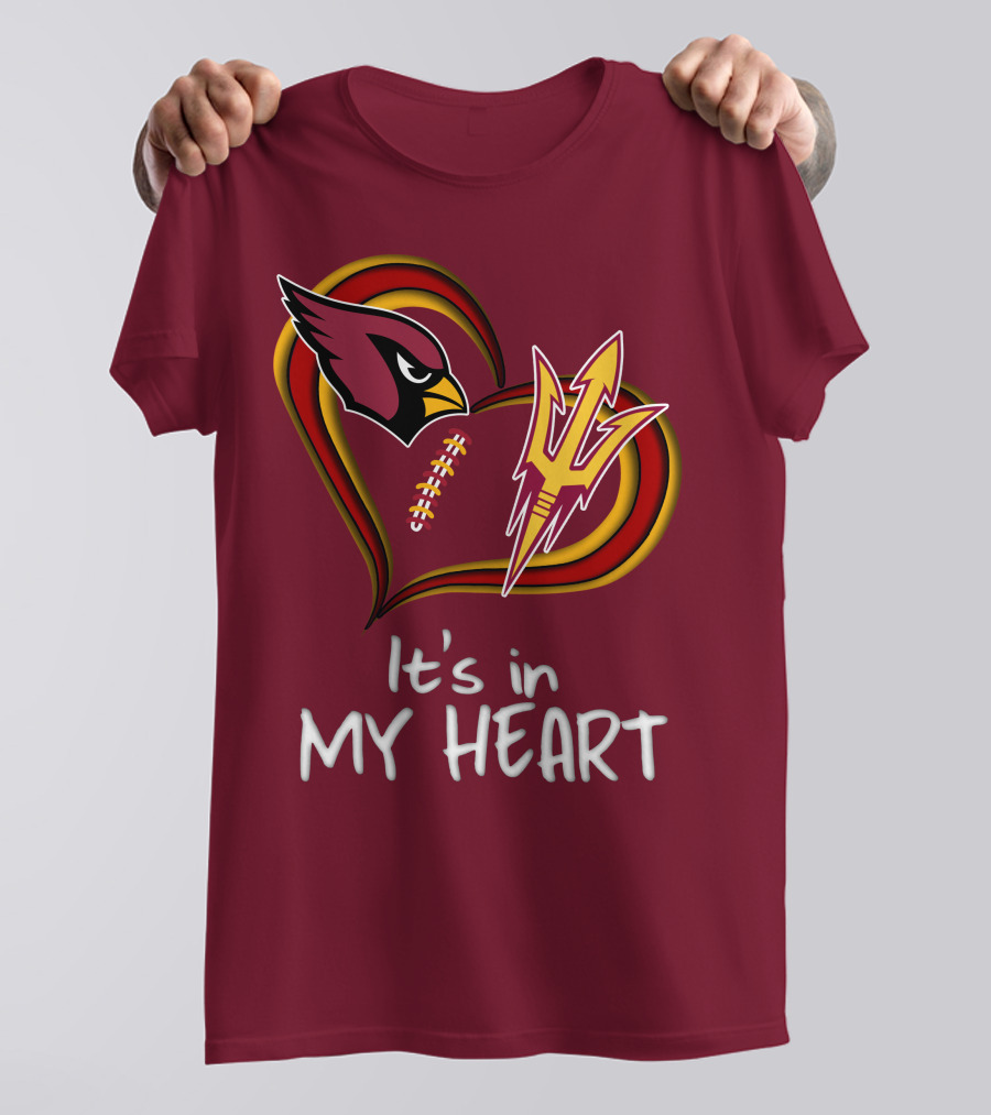 Arizona Cardinals Sun Devils It's In My Heart T-Shirt