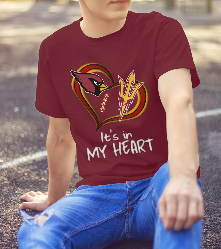 Arizona Cardinals Sun Devils It's In My Heart T-Shirt