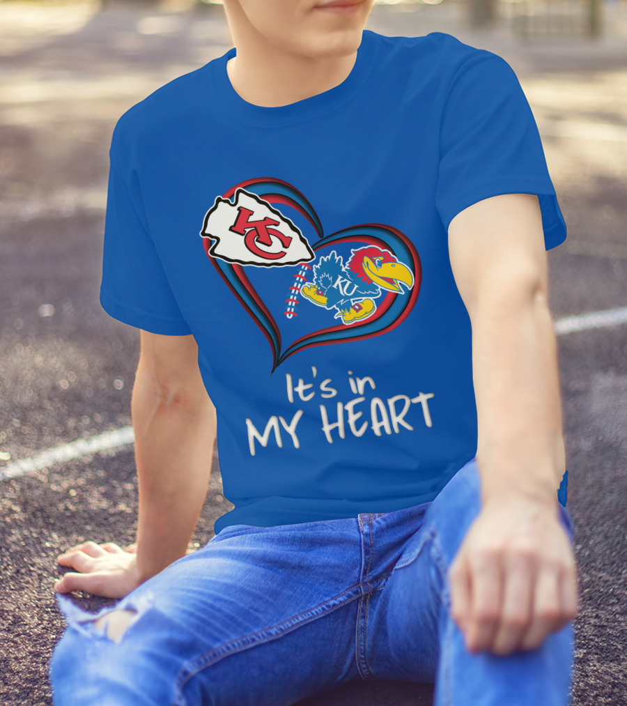 Kansas City Chiefs And Kansas Jayhawks It's In My Heart T-Shirt