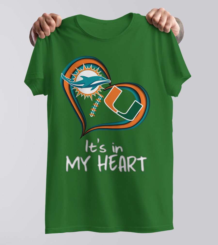 Dolphins Hurricanes It's In My Heart T-Shirt