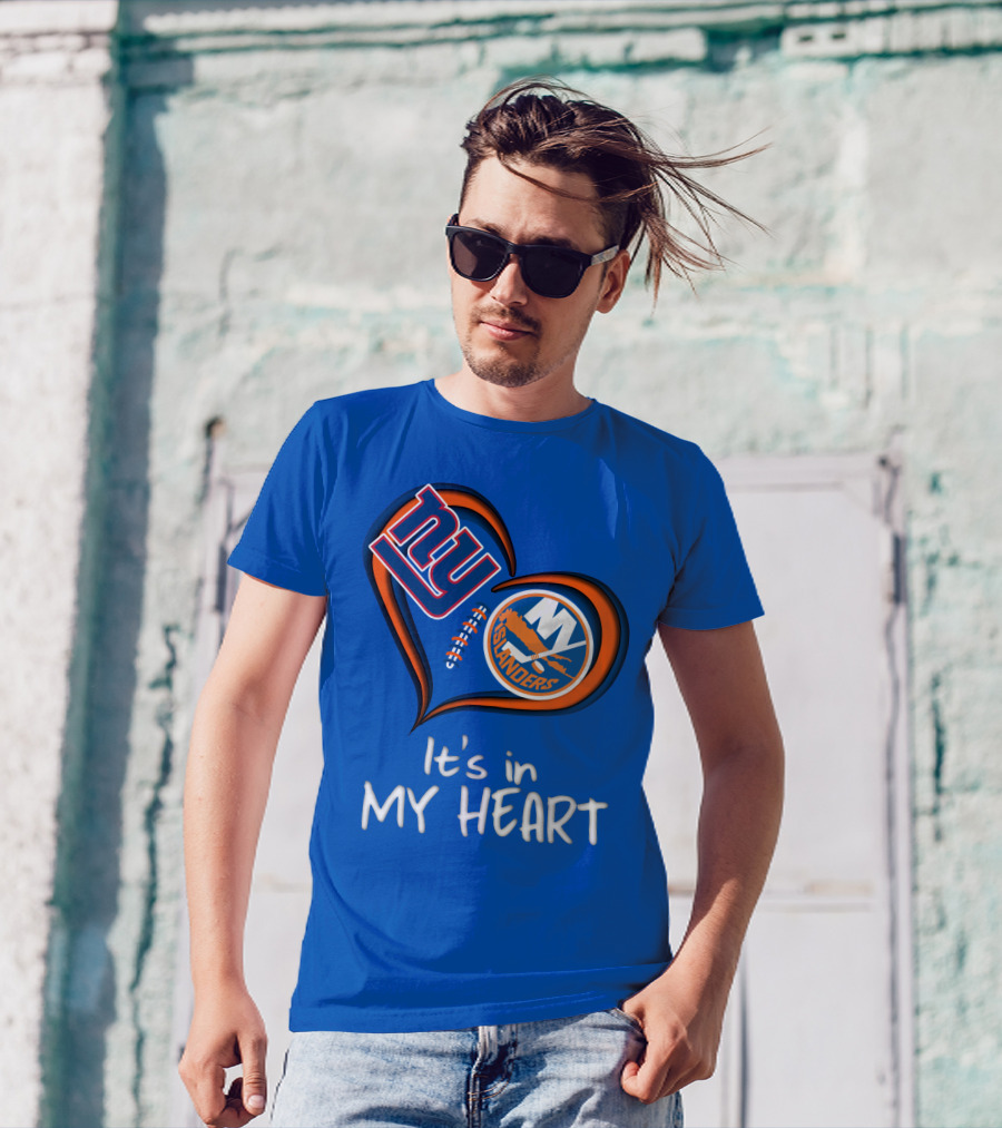 Ny Giants Islanders It's In My Heart T-Shirt